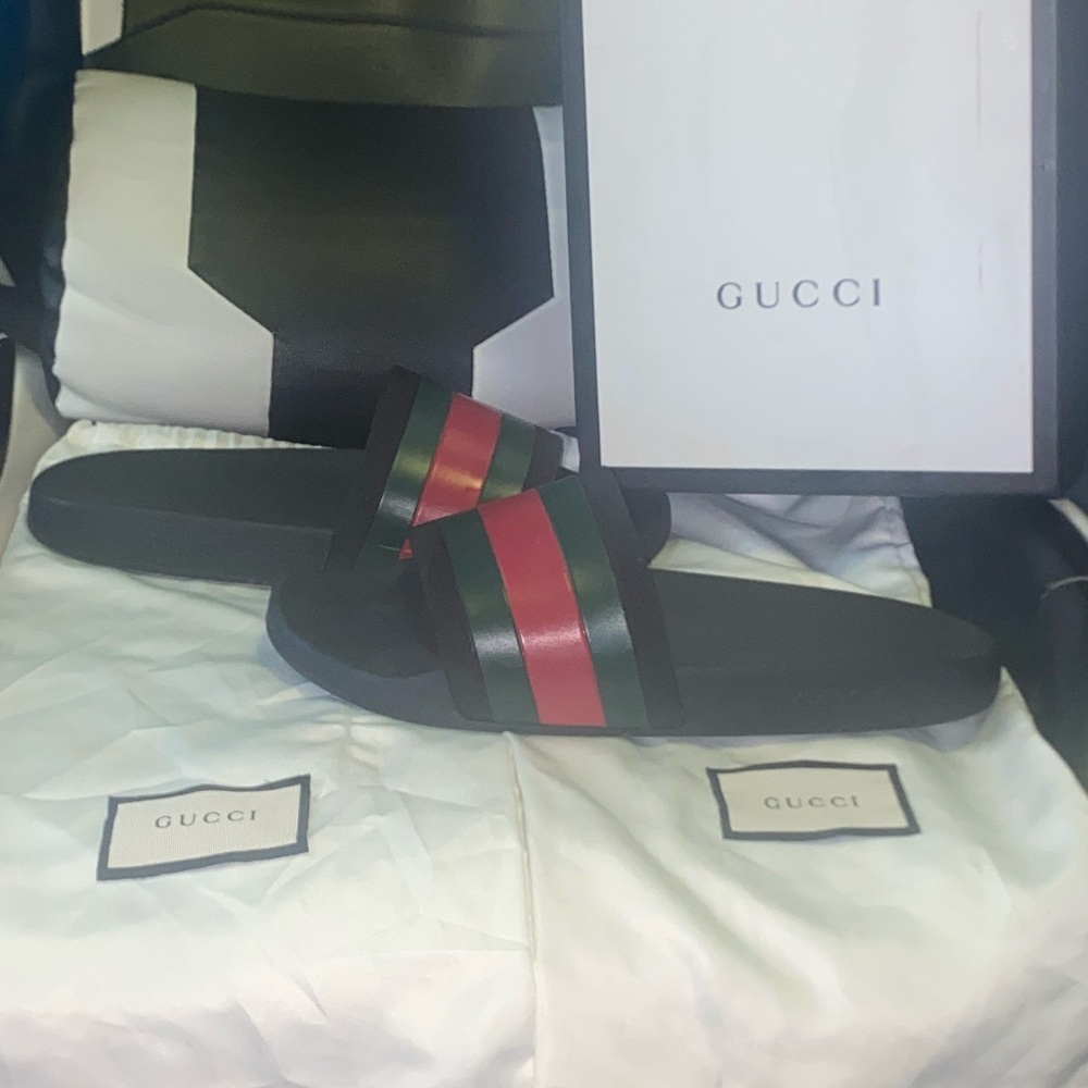 Gucci Black slides Leather Accessory